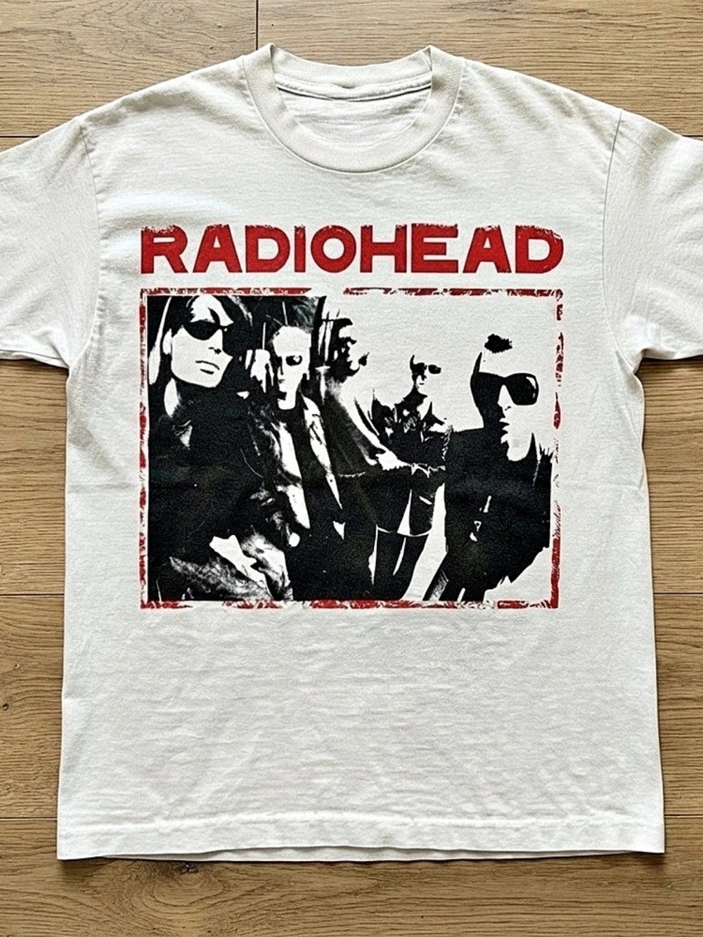 Radiohead Graphic Tee in White & Red